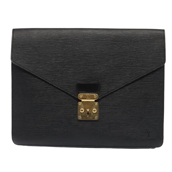 LOUIS VUITTON Epi Porte Documents Senateur Briefcase Black M54452 - Picture 13 of 16